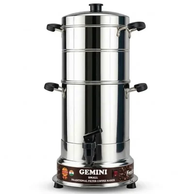 Gemini Traditional Coffee Maker Small 1.5L Decoction 45-50 Cups Manual Electric Kumbakonam Filter Coffee Machine