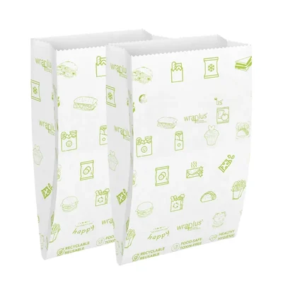 100 Pcs, 200gm Capacity Snack Paper Envelopes, Grease-Resistant Disposable Paper Bags for Takeaway & Food Packaging