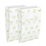 100 Pcs, 200gm Capacity Snack Paper Envelopes, Grease-Resistant Disposable Paper Bags for Takeaway & Food Packaging