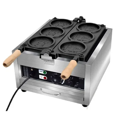 Snacks Korean Coin Waffle Maker, Electric Operated For Korean Coin Waffles, Gold Coin Waffles