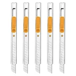 5 Pack of INGCO 9x80mm SS Snap-Off Blade Knife with 5pcs Blade, 135mm Length (HKNS1806)