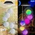 Gramstrong Wind Solar Ball Chimes Outdoor Color Changing Snow Ball Wind Chime Birthday Lights for Yard, Garden and Home