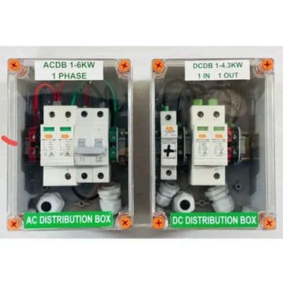 Heavy Duty Solar ACDB Box Single Phase (1Ph 32A Combo) Can Be upto 6kw