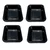 Reusable 140*190*25mm Black Rectangular Food Container (Pack-50 pcs)
