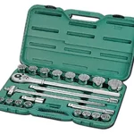 Honiton 21 pcs Socket Set 3/4th inch sq. dr. sets (19 MM) Bi-Hex & Hex (22E)