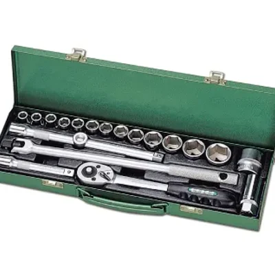 Honiton Socket Set 1/2 drive 25 pcs socket set with quick release Ratchet Tin Box (17 B)