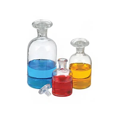 COMETEK 500ml Laboratory Reagent Bottle for Chemical Storage | Soda Glass, Wide Neck Design with Glass Stopper