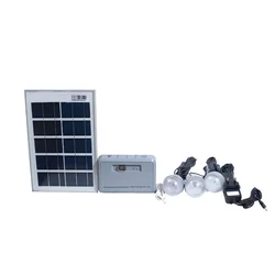 Solar Universe India Solar Home Lighting Kit with 3 LED Blubs, 6 Watt Solar Panel and USB Data Cable for Mobile Charging