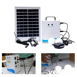 Solar Universe India Solar Home Lighting System with 2 LED Bulbs, Battery & 5W Solar Panel/ Mini Home Lighting System