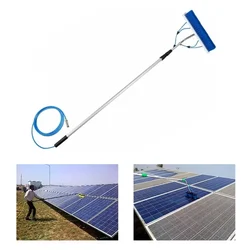 Solar Panel Cleaning Brush With 9m Water-fed Pipe and Aluminium Telescopic Pole