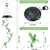 Gramstrong Solar Wind Color Changing Humming Bird Chime, LED Decorative Waterproof Light for Party, Window and Balcony