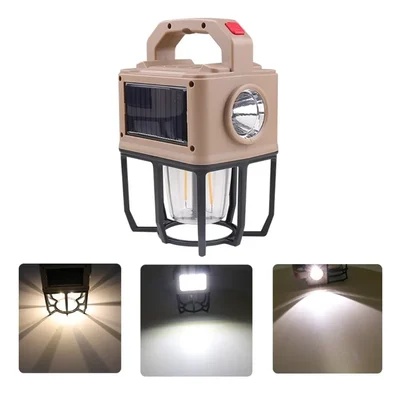 Gramstrong Multifunctional 3W Solar Camping Lantern with Tungsten Lamp, Torch, Flash Light and Solar Panel For Camping