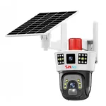 V-TAC Outdoor 4G Solar Security Camera With Wi-Fi & Siren, Night Vision & AI Human Tracking, High-precision PIR Sensor