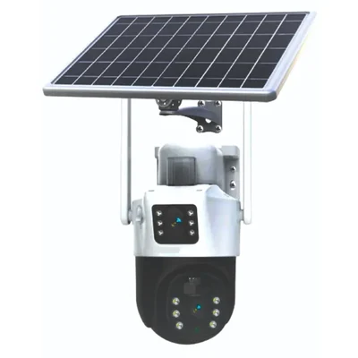 Gramstrong Solar 4G Enabled FHD IR 5MP + 5MP Dual CCTV Camera With 1 Year Warranty For Home And Industrial Usage