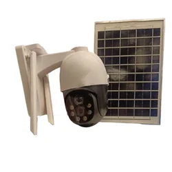 Gramstrong 5Mp Solar CCTV Security Camera with Solar Panel Built-in Battery With 1 Year Warranty for Home, Remote Area, Construction Site 