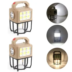 Gramstrong Multifunctional Solar Portable Camping Waterproof Lamp with Type-C Charging For Outdoor Usage (Pack of 2)