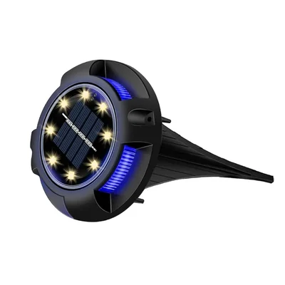 GIGAWATTS 8 LED Solar Ground Waterproof Lights with Rechargeable Battery Smart Sensor for Garden & Pathways(Pack of 4)