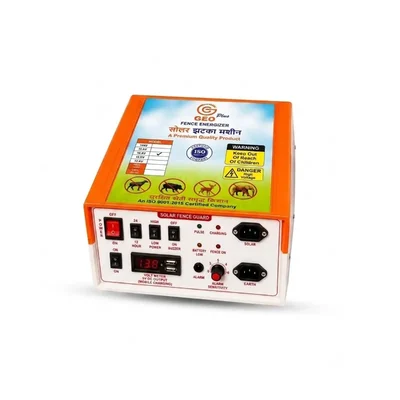 (Model-GEO-12DC-01) 12 KV DC Solar Fencing Energizer Machine | Zatka Machine for 20 Acre Agricultural Farm Protection