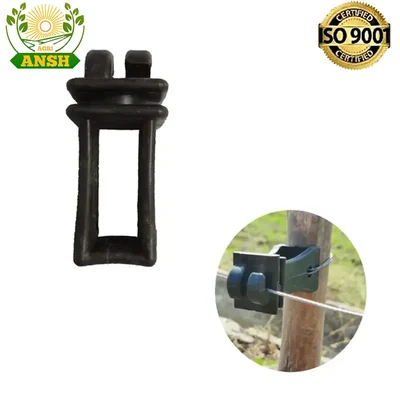 Agriansh Plastic Black Colour Insulator for Solar Fencing (Pack of 200)