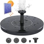 GIGAWATTS Solar Water Fountain Sun Powered  1.5W Power with 6 Nozzles Max 1.1m Water Column for Home, Garden, Pond &  Pool