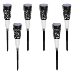 Gramstrong Solar Glow and Reflection Conical Shape Rechargeable Garden Light with Auto On - Off (Pack of 6)