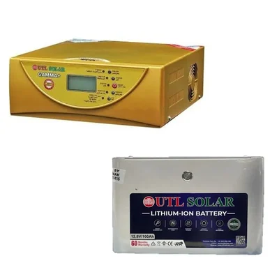 UTL Gamma+ GPP 1012 Solar Inverter With 12.8V 100Ah Lithium Battery For Home, Office & Shops