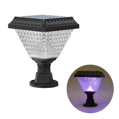 Gramstrong Solar Large Pillar Post Gate Light 7-color LED Lighting and Making it an Excellent Choice for Outdoor Use