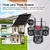 Gramstrong Republic Solar 2MP Three View Double Camera With 5V/7W Solar Panel, Night Vision Human Detection Recording