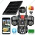 Gramstrong Republic Solar 2MP Three View Double Camera With 5V/7W Solar Panel, Night Vision Human Detection Recording