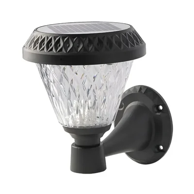 V-TAC 3W Solar Wall Light, 1.3W Round Shaped Solar Panel With Sensor And Remote Control With 2 Years Warranty