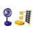 Gramstrong Republic Solar Home Light System With 1 pc Basket Fan, 2 pcs LED Bulbs, 3W/6V Solar Panel, 5m Cable & Battery