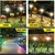 GIGAWATTS GW-221RGBW Solar RGB Pathway Light 800mAh Battery 120° Wide Angle 15Lm Spike Waterproof Outdoor Lamp for Garden