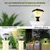 V-TAC 3W Solar Gate Light,1.3W Round Shape Solar Panel With Sensor And Remote Control With 2 Years Warranty