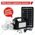 Gramstrong Mini Solar Home Lighting System Portable | Inbuilt Torch, 3 Bulbs | 3 W Solar Panel | Multi Mobile Charging Cable