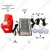Gramstrong Solar Mini Inverter Emergency Light with 9V Solar Panel, 6V Battery, 3 x 6 W Bulbs and Cables for Home and Outdoor Use