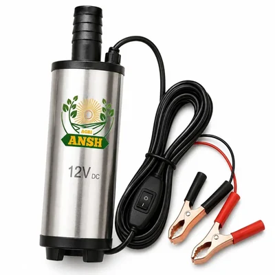 Agriansh 12V DC 60W SS Portable Submersible Pump for Diesel, Water & Kerosene