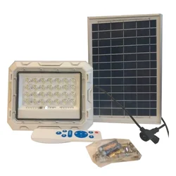 Solar Light Outdoor 60 W Led Waterproof Wall Mount Flood Light of 140 LEDs, Panel, Battery and Remote