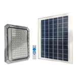 Gramstrong Solar Light Outdoor 200 W Led Waterproof Wall Mount Flood Light of 585 LEDs, Panel, Battery and Remote