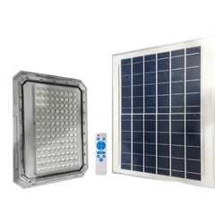 Gramstrong Solar Light Outdoor 200 W Led Waterproof Wall Mount Flood Light of 585 LEDs, Panel, Battery and Remote