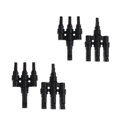 Gramstrong Solar Energy Panel 1 Pair Mc4 3 in 1 out Branch Connectors Cable Coupler Pack of 2