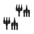 Gramstrong Solar Energy Panel 1 Pair Mc4 3 in 1 out Branch Connectors Cable Coupler Pack of 2