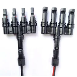 Gramstrong Solar Energy Panel 1 Pair Mc4 4 in 1 out Branch Connectors Cable Coupler