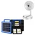 Gramstrong Solar Portable Inverter Emergency Lighting Kit with Foldable Fan and 2 Flood Flash Lights