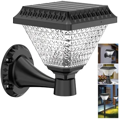 GIGAWATTS 33 LED Solar Gate Pillar Lamp 10W Brightness 1200mAh Battery ABS Garden