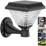 GIGAWATTS 33 LED Solar Gate Pillar Lamp 10W Brightness 1200mAh Battery ABS Garden