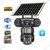 Gramstrong Republic 2MP Triple Lens Solar Camera With 5V/7W Solar Panel, Night Vision Human Detection Recording
