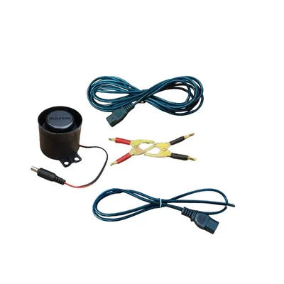 Solar Zatka Machine Accessories, Combo With Siren, Solar Cable, Battery Cable & Red, Black Battery Clip