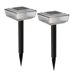 Gramstrong Republic Solar Stamp Spike Light With Solar Panel Use For Garden & Pathway Lighting(Pack of 2)