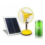 Alfalite Chetak 9" Solar Fan with Inbuilt Battery and 12V 10W Solar Panel For Home and Indoor Usage 