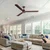 Gramstrong Republic Brown Colour Rechargable Ceiling Fan With Remote